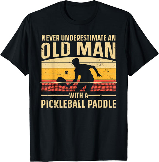 Cool Pickleball Art For Men Grandpa Paddle Pickleball Player