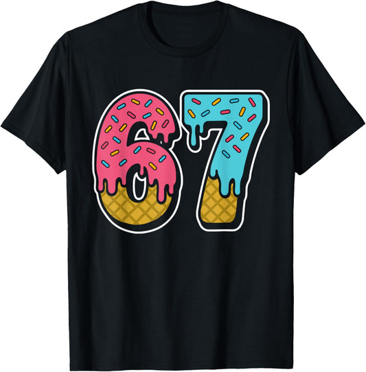 67 Ice Cream Drip Meme Funny Six Seven Gen Alpha Slang