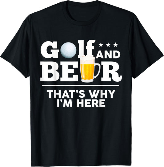 Golf and Beer Joke Dad Funny Fathers Day Drinking Birthday