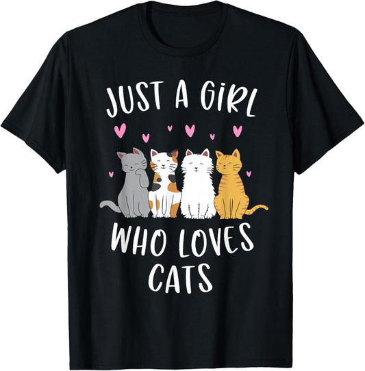 Just A Girl Who Loves Cats Cute Cat Lover