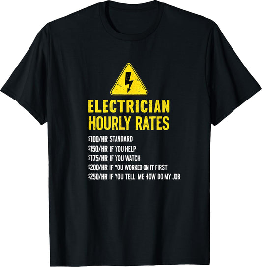 Funny Electrician Hourly Rates Lineman Labor 0CEIWY