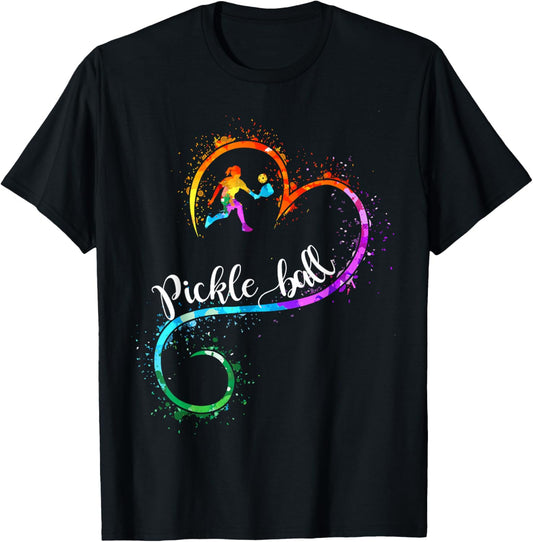 I Love Pickleball Watercolors Funny Pickleball Girl Player