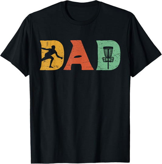 Mens Funny Disc Golf Dad Retro Fathers Day