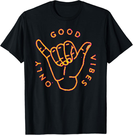 Good Vibes Only Novelty Tshirt Yoga Meditation Gift