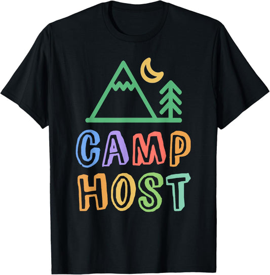Kids CAMP HOST Camping Crew Vibes Campground Staff Director
