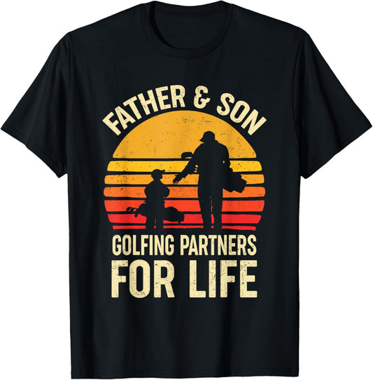 Golf Golfing Father Son Matching Dad