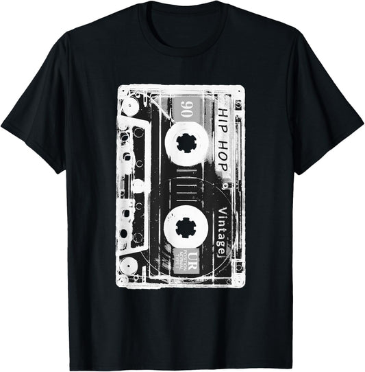 Vintage Cassette Tape Hip Hop Music 80s 90s Retro Distressed