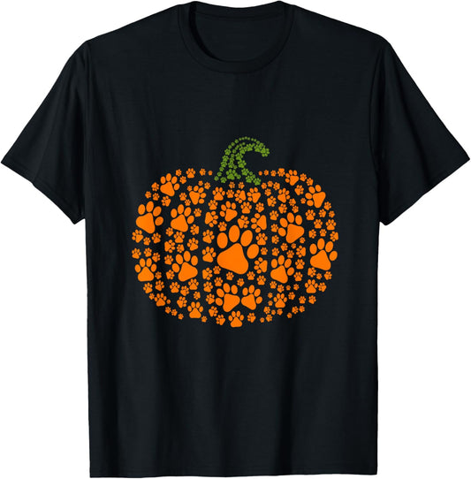 Paw Print Pumpkin Halloween Pet Lover