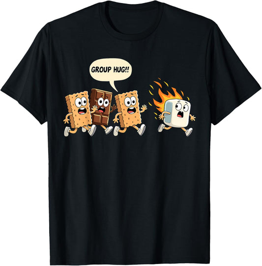 Group Hug Marshmallow Campfire Smores Funny Camping