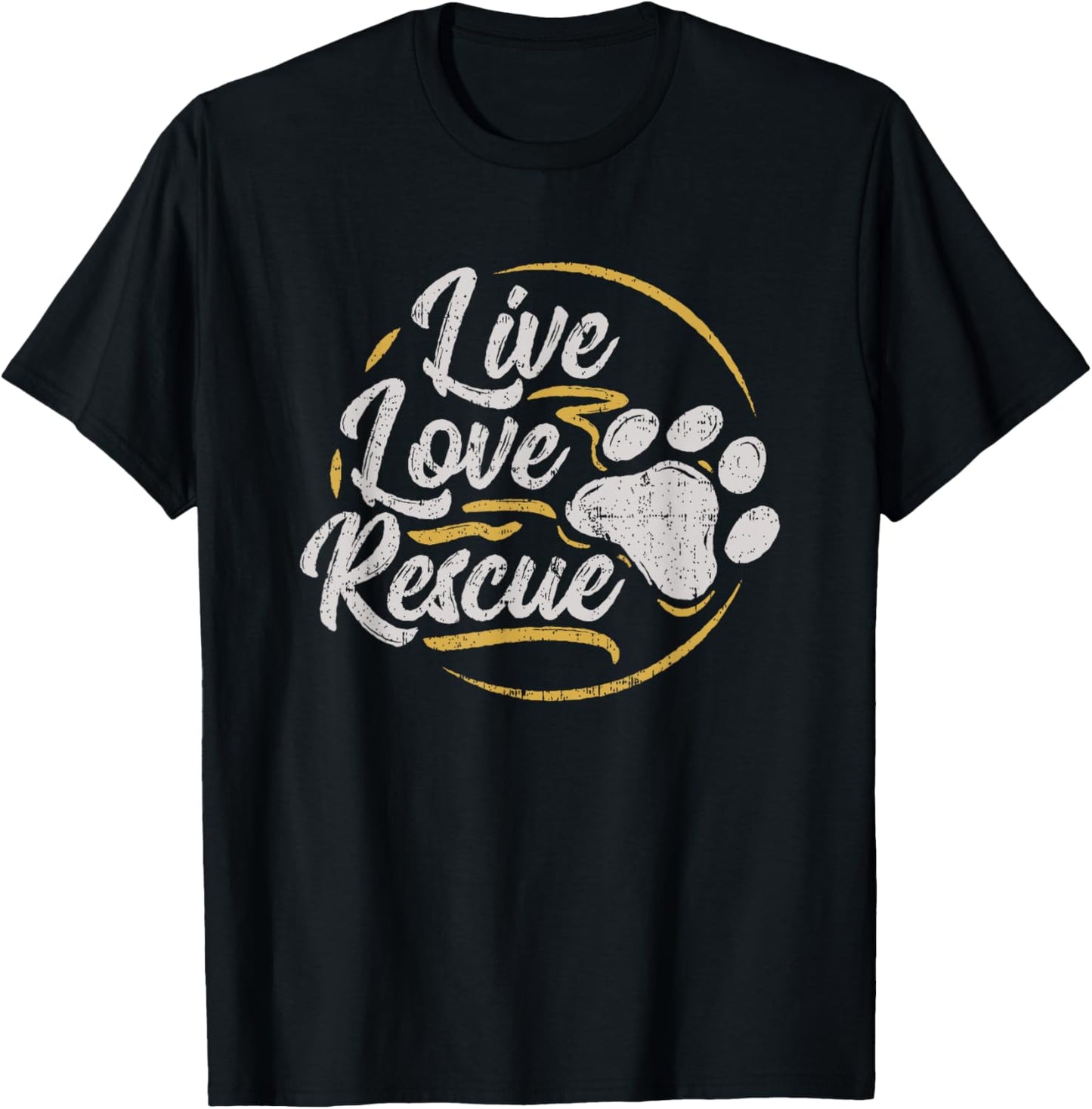 Live Love Rescue   Dog Lover Adopt a Dog Adoption T Shirt T Shirt for Men Women Girls Kids