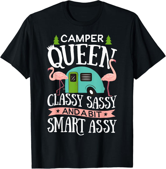 Camper Queen Classy Sassy Smart Funny Women Girls Camping RV
