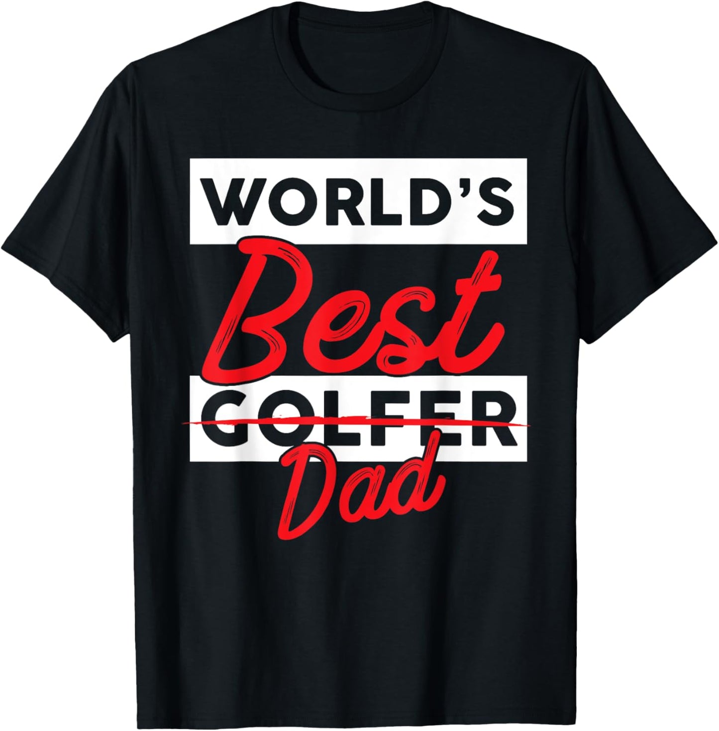 World's Best Golfer Dad Golf T Shirt Mens Golfing Tee
