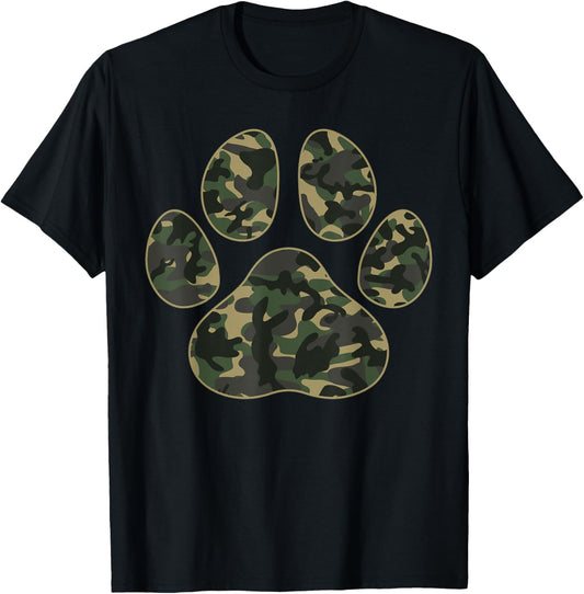Cute Camo Paw Print Pet Owner Camouflage Paw Print Dog Lover