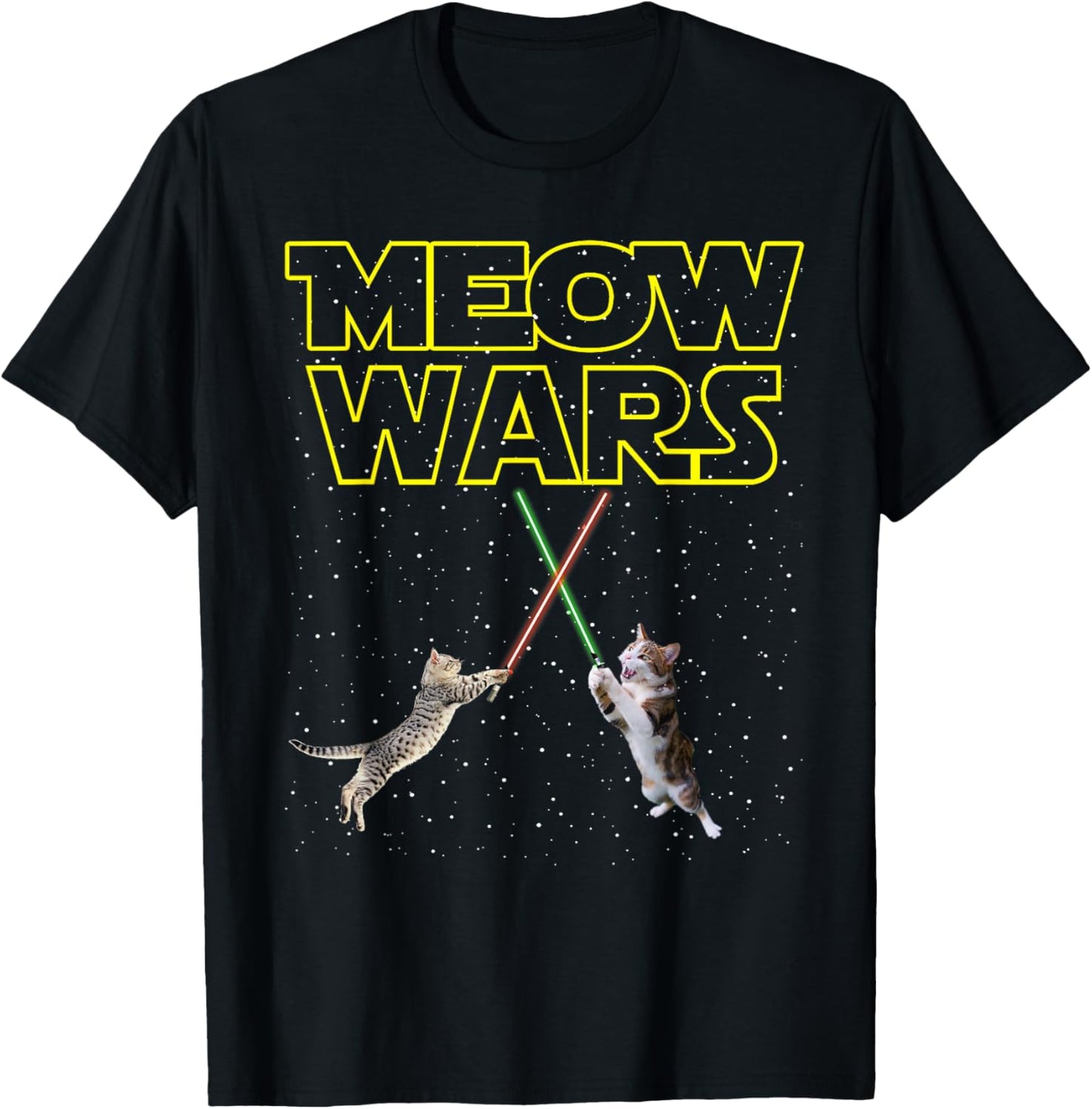 Meow Wars Cat T Shirt   Funny Gifts For Cats Lovers