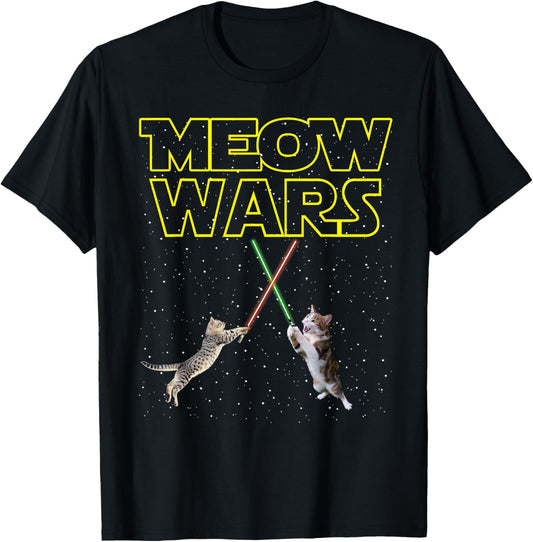 Meow Wars Cat T Shirt   Funny Gifts For Cats Lovers