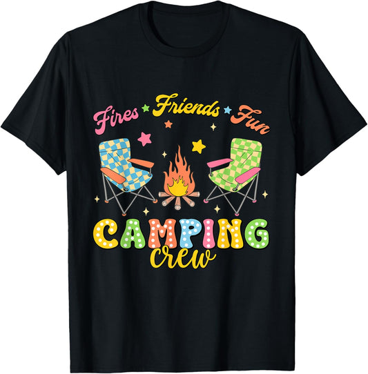 Camping Crew Family Friends Girls Kids Summer Vibes Camper