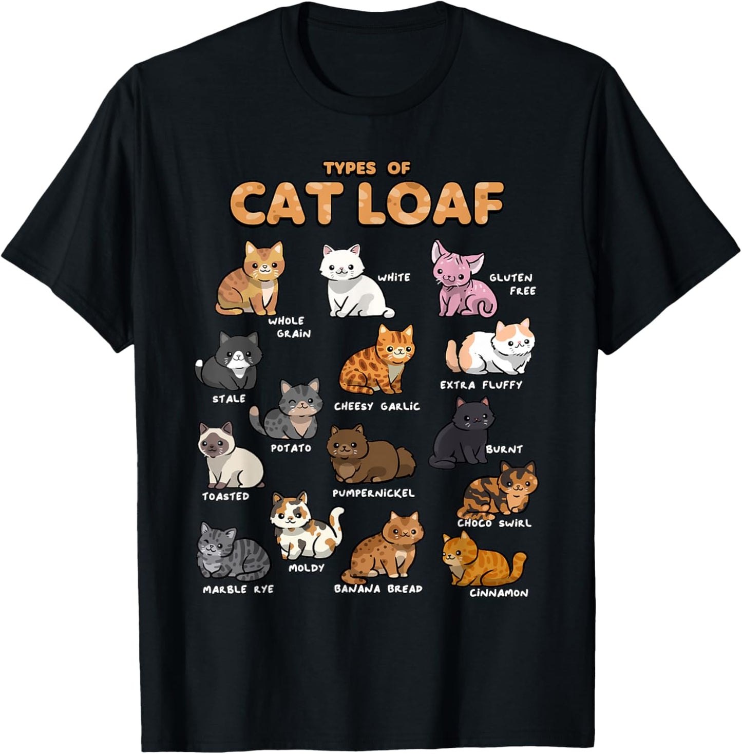 Types of Cat Loaf Cute Kitten Kawaii Cats, Cat Lover Men Women Girls Kids