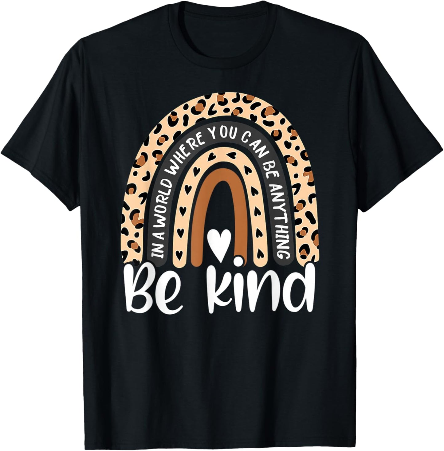 Be Kind Boho Leopard Rainbow Kindness Inspirational Cute