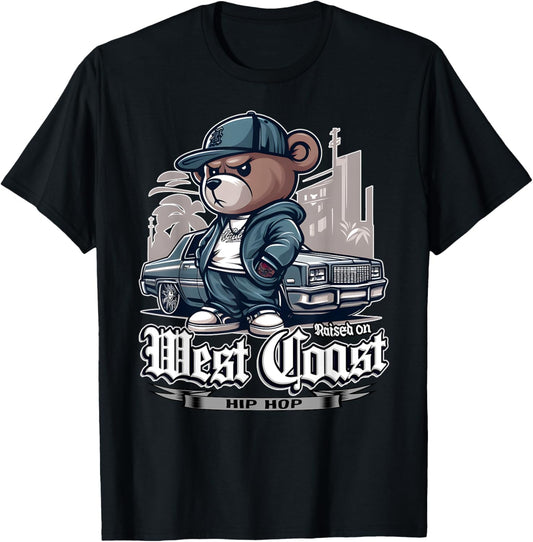 RAISED ON WEST COAST HIP HOP Teddy Bear Old School 90s 80s