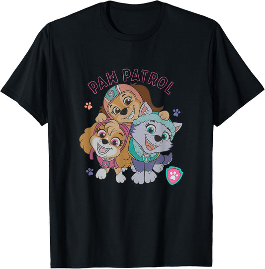 Paw Patrol Everest Skye Liberty Trio Heart Paw Print