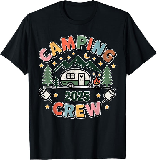 Retro Camping Crew 2025 Summer Camping Matching Kids Toddler