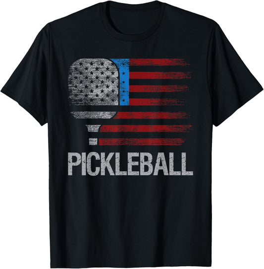US Flag Pickleball Player Paddleball Lover