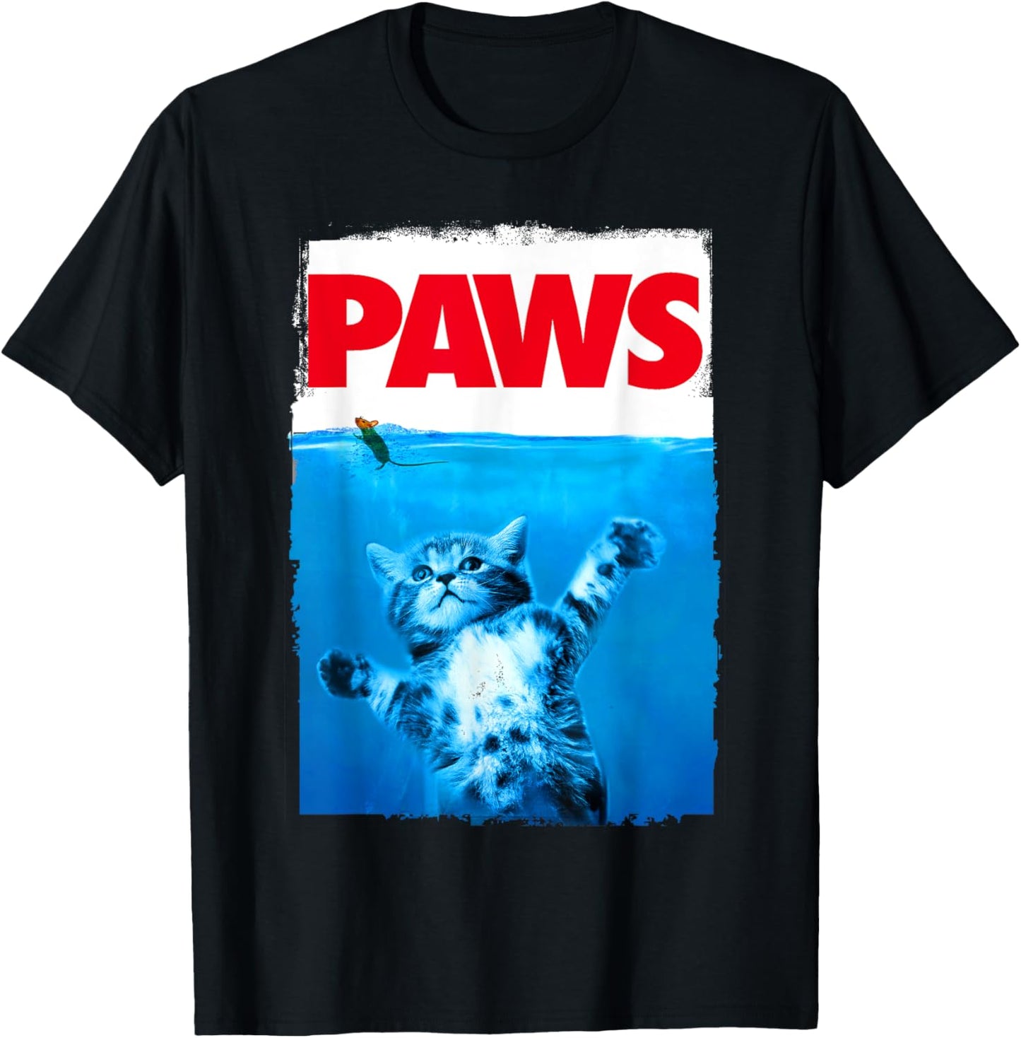 xiongying Paws Cat and Mouse Top, Cute Funny Cat Lover Parody