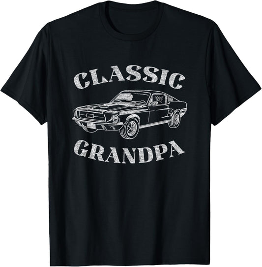 Funny Grandpa Classic Car Graphic