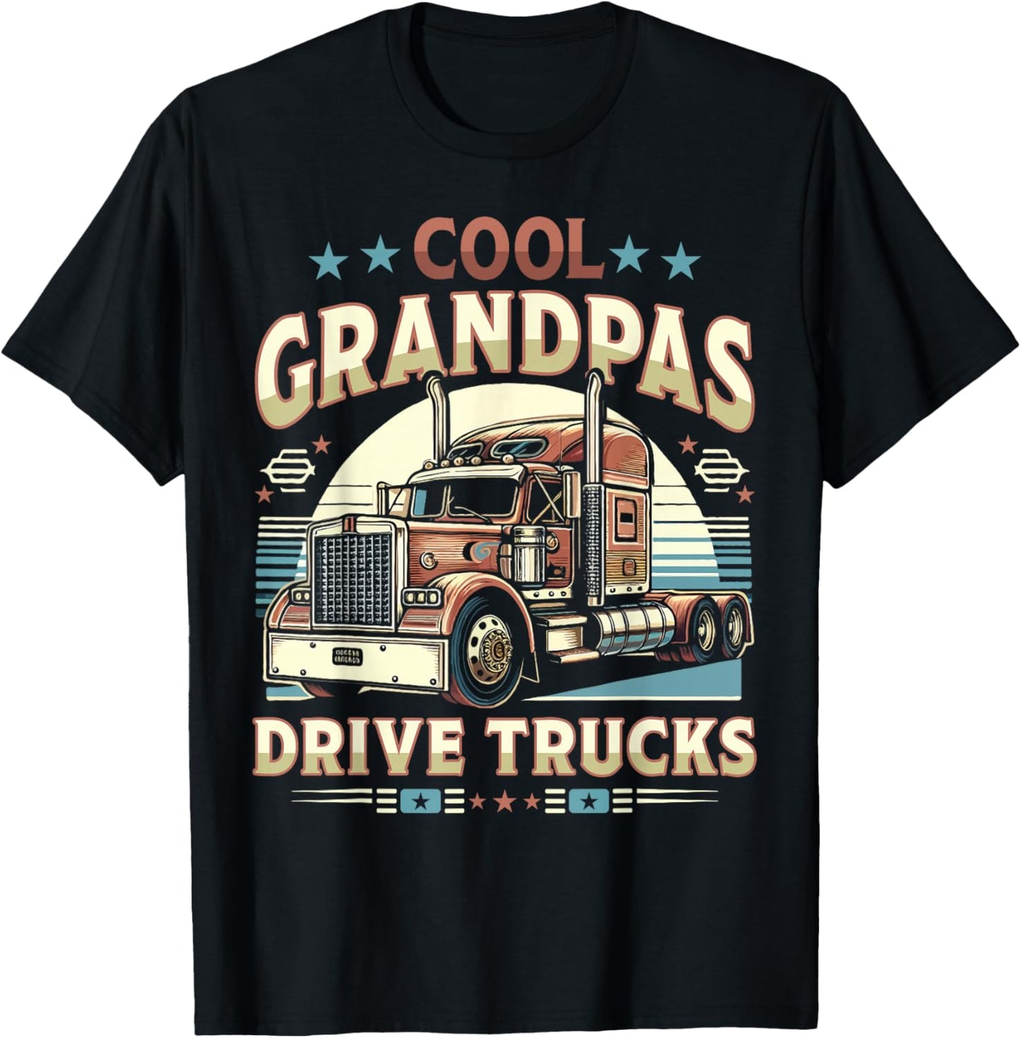 Cool Grandpas Drive Trucks Trucker Truck Driver Outfit