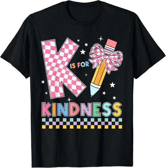 K Is For Kindness Cute Pencil Bow Teacher Be Kind