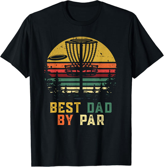Retro Vintage Disc Golf Dad   Best Dad By Par Disk Golf