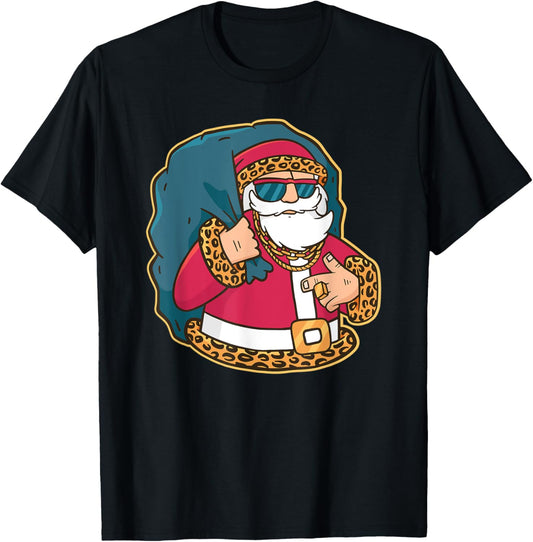 Hip Hop Cool Santa Claus Rapper Illustration Image - Funny