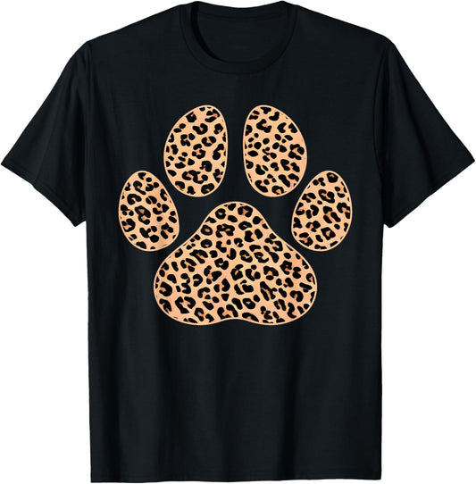 Cat Paw Print Cute Leopard Pattern Dog Lover Leopard Print Men Women Girls Kids