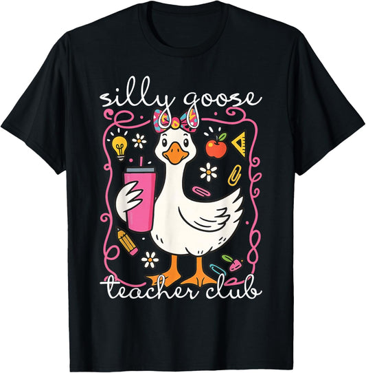 Funny Silly Goose Teacher Club Animal Lover Groovy Teacher