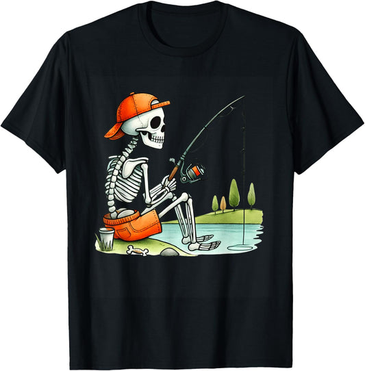 Skeleton Fishing Halloween Costume Funny Fishing Boys Kids