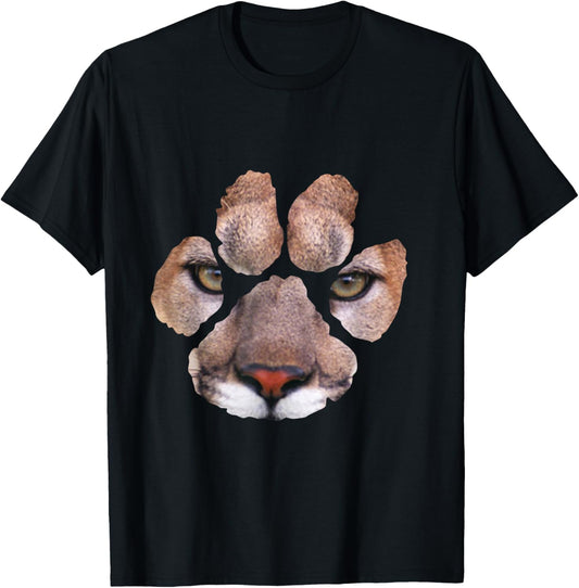 Awesome Cougar Paw Print T Shirt   Mens & Womens & Kids