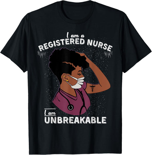 Gift Idea For Registered Nurse Women RN Nurse Life Black Nurse
