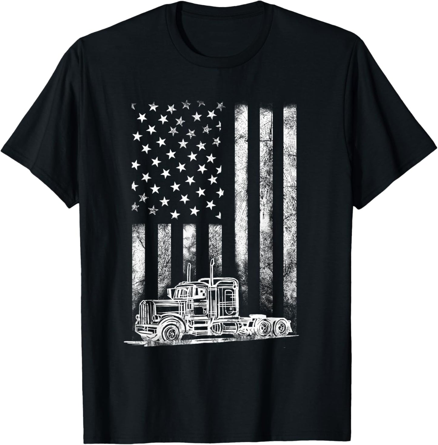 Truck Driver American Flag Trucker Vintage Men Women Gift