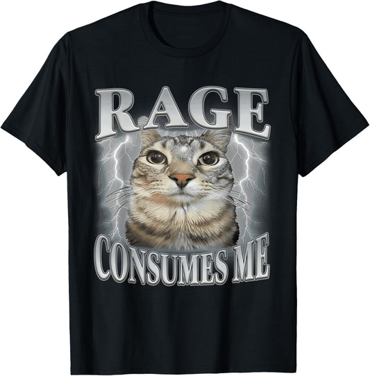 Rage Consumes Me Funny Silly Staring Cat Meme Women Men