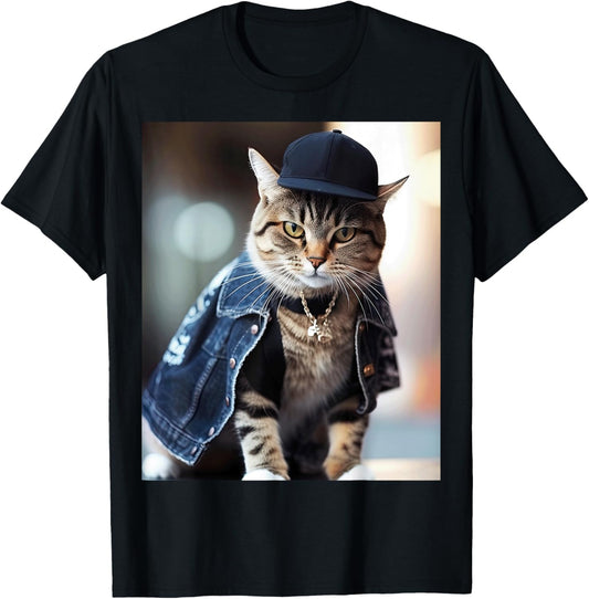 Cute Funny Hip Hop Rapper Cat Music Producer