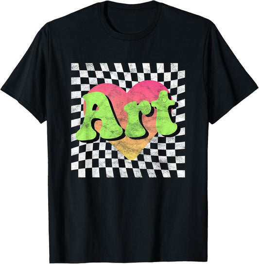 Art Teacher or Art Lover Heart Vintage Retro