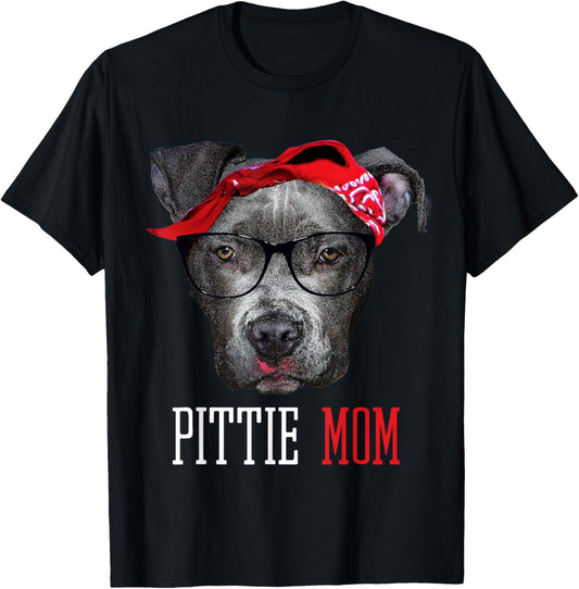 Pittie Mom Pitbull Dog Lovers Mothers Day Gift T shirt Women
