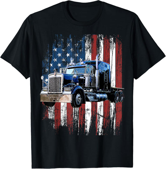 Trucker American Flag Truck Driver Truck Driver Gift