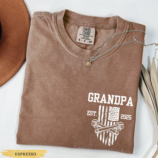 Custom Grandpa Repair Shirt, Comfort Colors Grandpa Shirt, Dad Repair Shirt, New Grandpa Gift, Funny Grandpa Shirt, Patriotic Grandpa Shirt
