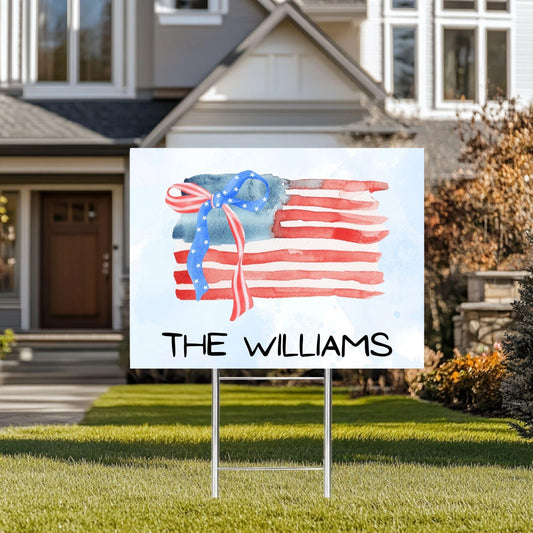 Custom Patriotic Yard Decor, Patriotic Yard Sign, 4th of July Yard Decor, Patriotic Yard Art, Welcome Flag USA, Independence Day Decoration