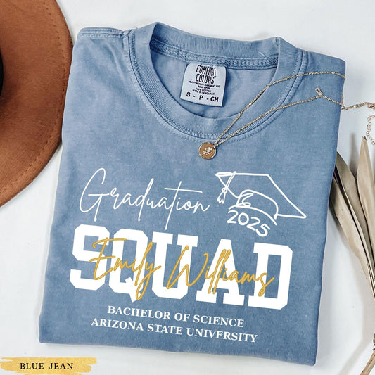 Personalized Graduation Shirt, Graduation Squad Shirt, Class of 2025 Family Graduation Shirts, Proud Mom of a 2025 Graduate Shirts