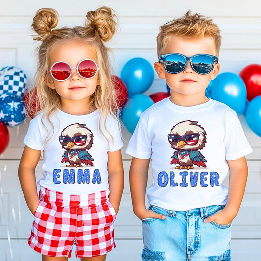 Personalized Fourth of July Kids Shirt, Custom Name Toddler Shirt, Patriotic Toddler Shirt, 4th of July Kids Shirt, American Boy Girl Cousin
