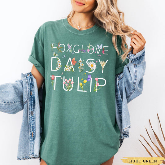 Comfort Colors® Foxglove Daisy Tulip Shirt, Fdt Shirt, Feminist Shirt Funny Political Shirt Anti Trump Shirt Liberal Shirt Gift For Democrat