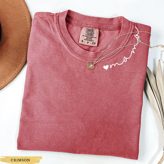 Comfort Colors® Custom Mama Shirt, Mom Life Tees, Gift For Mothers Day, Birthday Mama Neck T Shirt, Nana Gift, Grandma Gift, New Mom Gifts