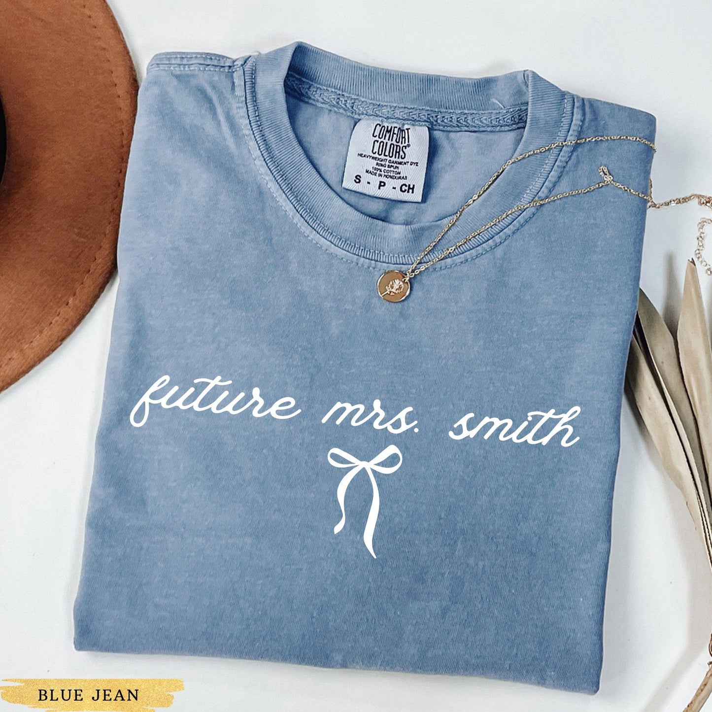 Comfort Colors® Custom Future Mrs. Shirt, Coquette Bachelorette Party TShirt, Engagement Outfit for Bridal Shower Personalized Fiancee Gift
